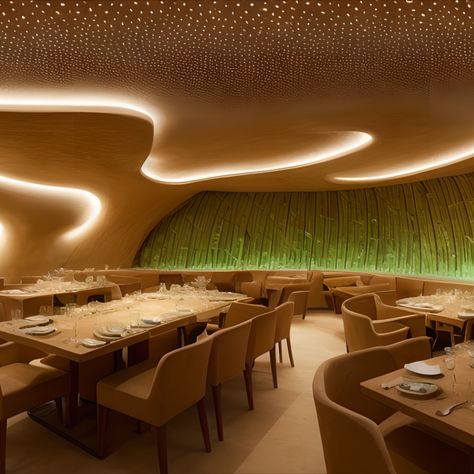 Renders of a restaurant interior inspired in the desert. Theme Restaurant, Themed Restaurant, Desert Oasis, Interior Wall Design, Interior Wall, Interior Walls, Wall Design, Oasis, Restaurant