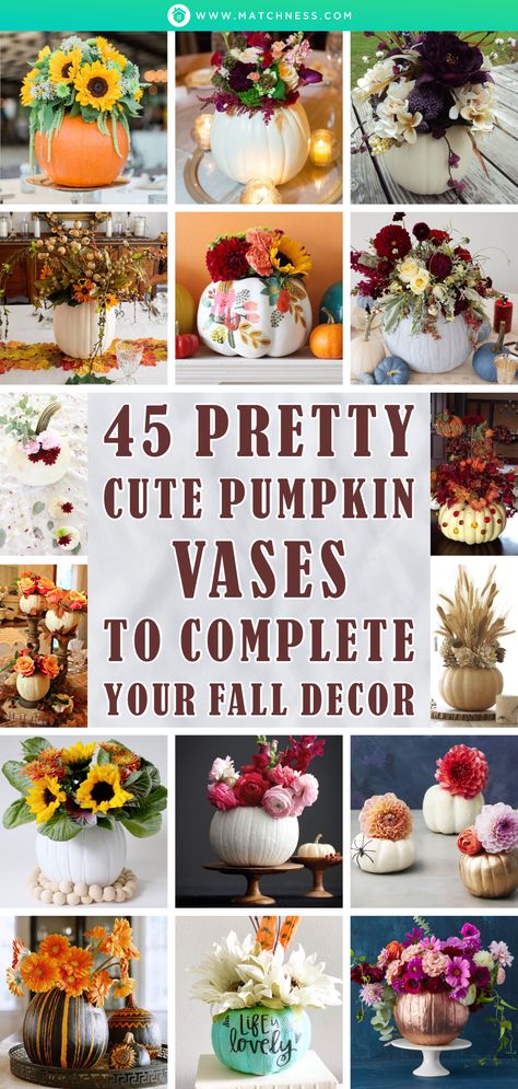 Well, yes! If you want to create a fall decoration, then, there’s nothing better than providing pumpkins to your home. Of course, that will be really varied, but here, we are going to concern about the pumpkin as a vase. It will be awesome since the pumpkin will be used to put beautiful flowers to complete your home decoration beauty. #pumpkinvase #decorativevase #falldecoration Flower Decorated Pumpkins, Pumpkin Decorating With Flowers, Pumpkin Vase With Flowers, Decorating Small Pumpkins, Pumpkin Vase Centerpiece, Pumpkin Flower Arrangements, Pumpkin Vases, Decorated Pumpkins, Pumpkin Vase