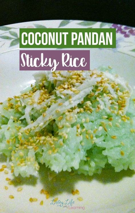 Vietnamese Dessert Easy, Pandan Sticky Rice, Pandan Rice, Asian Deserts, Sticky Rice Recipe, Coconut Sticky Rice, Vietnamese Desserts, Canh Chua, Sweet Sticky Rice