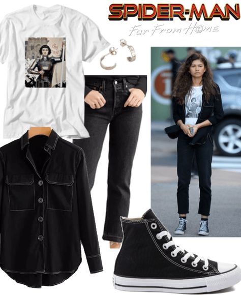 Spider Man's MJ Outfit | ShopLook Marvel Inspired Outfits, Estilo Zendaya, Spiderman Outfit, Marvel Fashion, Nerd Outfits, Avengers Outfits, Nerdy Outfits, Zendaya Outfits, Movie Inspired Outfits