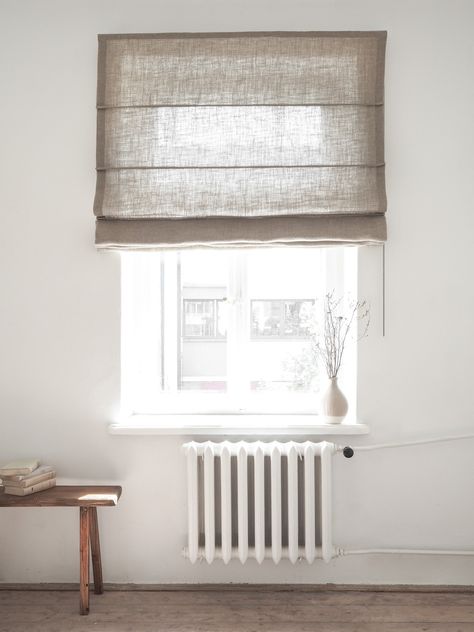 Linen Roman Shades, Store Venitien, Store Bateau, Sopot, Natural Shades, Curtains Window Treatments, Window Shades, Roman Blinds, Roller Blinds