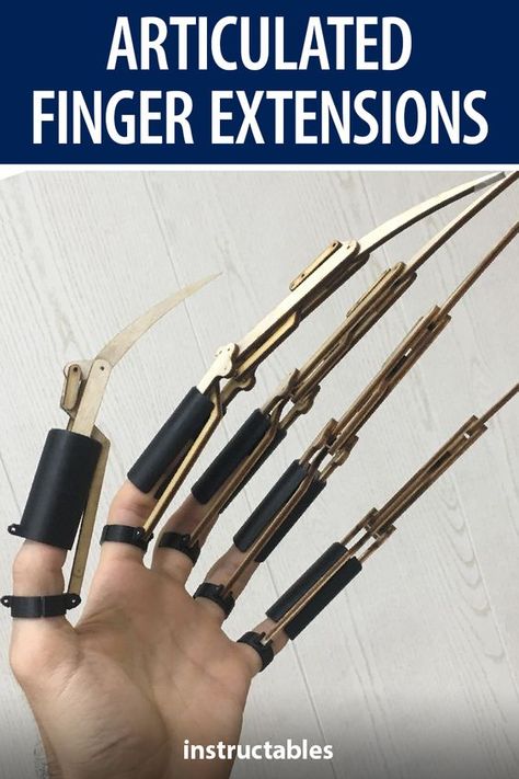 How To Make Articulated Fingers, Diy Prop Swords, Articulated Finger Extensions, Finger Extensions, Cosplay Armor, Prop Making, Idee Cosplay, Cosplay Tutorial, Seni Origami