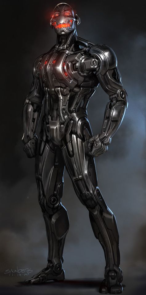 Phil Saunders - Avengers: Age of Ultron (2013) - Ultron Concepts 2 Ultron Comic, Ultron Wallpaper, Ultron Marvel, Dc Comics Vs Marvel, Marvel Concept Art, Marvel Character Design, Marvel Superheroes Art, Industrial Robots, Marvel Tattoos