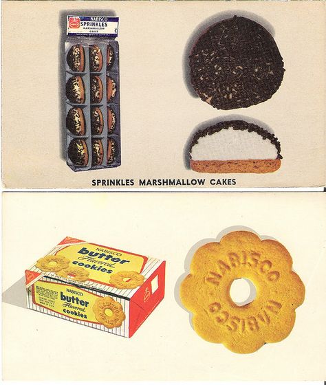 Nabisco Cookies  Sprinkles Marshmallow Cakes  Butter Flavored Cookies Nabisco Cookies, 1960s Food, Cookies Sprinkles, Cookies With Coconut, Flavored Cookies, Cookies Kids, Marshmallow Cake, School Cookies, Pinwheel Cookies