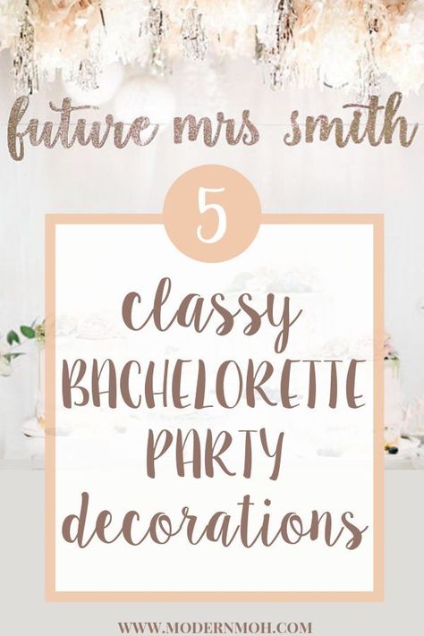 5 classy bachelorette party decoration ideas for both the bride-to-be and the house or hotel you're staying at. #bachelorettepartydecorations #ideasforbachelorettepartydecorations | modernmoh.com via @modernmoh Bachelorette Party Decorations Hotel, Bachlorette Party Decorations, Classy Bachelorette Party Decorations, Classy Bachelorette, Bachelorette Party Decoration, Bachelorette Diy, Classy Bachelorette Party, Party Decoration Ideas, Awesome Bachelorette Party