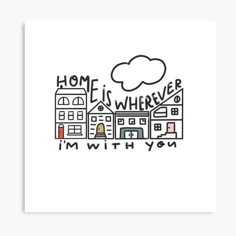 Home Is Where You Are, Home Is Wherever I’m With You, Home Is Wherever Im With You, You Are My Home, Watercolor Art Lessons, Buy Home, Glossier Stickers, Art Lessons, Art Boards