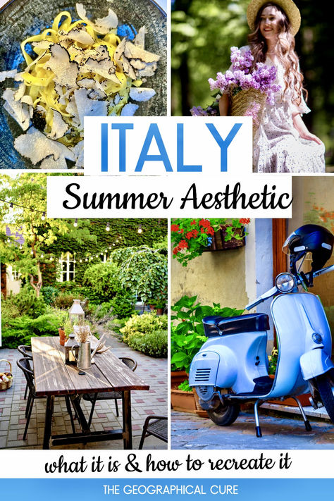 Pinterest pin for Italian summer aesthetic Italy Summer Aesthetic, Joyful Living, Italian Summer Aesthetic, Mediterranean Aesthetic, Museum Guide, Italian Lakes, Italy Summer, Regions Of Italy, Italy Travel Guide