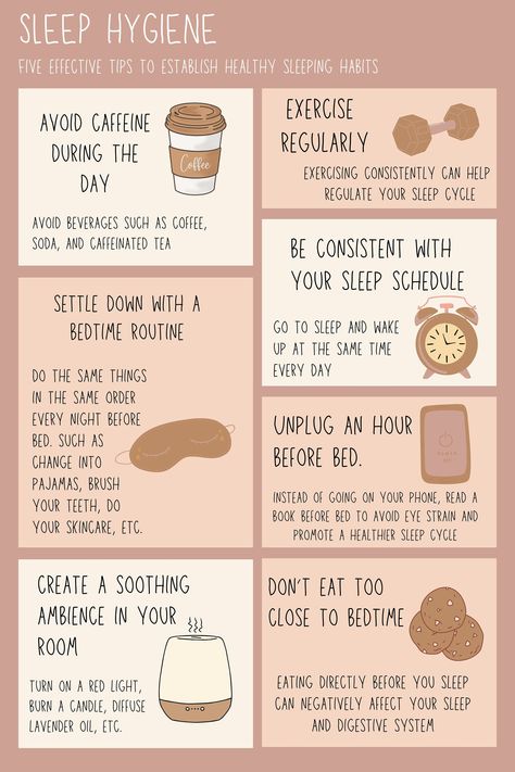 How To Get A Better Sleep, Sleep Hygiene Routine, Hygiene Infographic, Good Sleep Schedule, Insomnia Solutions, Better Sleep Tips, Sleeping Accessories, Insomnia Tips, Tips To Sleep Better