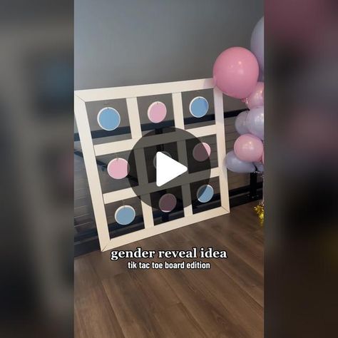 Gender Reveal Tic Tac Toe Board Diy, Gender Reveal Tik Tak Toe Board, Quick Gender Reveal Ideas, Tic Tac Toe Gender Reveal, Gender Reveal Diy, Creative Gender Reveals, Cute Prom Proposals, 30th Birthday Themes, Gender Reveal Themes