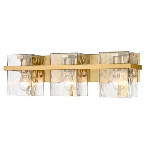 Z-Lite 1938-3V-MGLD Bennington 3 Light 22" Wide Bathroom | Build.com Lake House Lighting, Vanity Light Bulbs, Bathroom Makeovers, Bathroom Master, Practical Lighting, Vanity Light Fixtures, All Of The Lights, Gold Bathroom, Transitional Modern