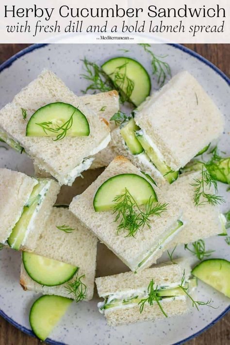 A few tips make a difference when you make cucumber sandwiches that are cool and airy, and never soggy! This makes an easy and delicious sandwich for any lunch, party or snack! Party Sandwiches Recipes, Tea Party Sandwiches Recipes, Cucumber Sandwiches Recipes, Cucumber Sandwich, Salad Appetizer Cups, Cucumber Tea Sandwiches, Tea Party Sandwiches, Tea Sandwiches Recipes, The Mediterranean Dish