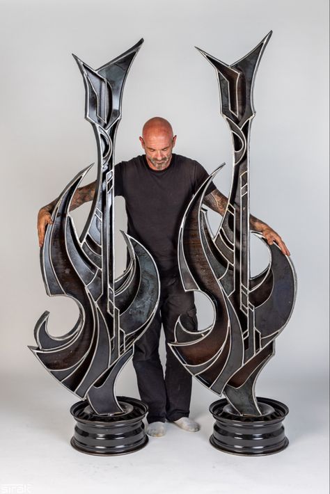 Steel guitar sculpture Steel Sculpture Abstract, Guitar Sculpture, Sculpture Abstract, Steel Guitar, Steel Sculpture, Abstract Painting, Twins, Guitar, Sculpture