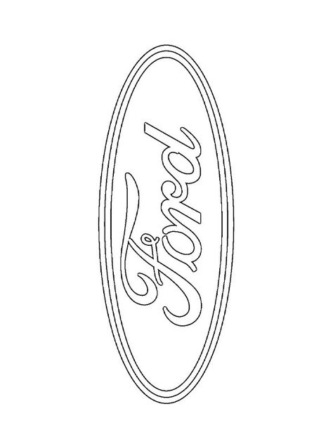 Ford logo Coloring page Logo Coloring Pages, Motorcycle Art Painting, Truck Tattoo, Vw Art, Logo Car, Ford Logo, Truck Coloring Pages, People Figures, Auto Art