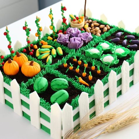 Vegetable Garden Cake, Eating Veggies, Garden Cake, Garden Cakes, Eat Veggies, Decorating Videos, Cake Decorating Videos, Crazy Cakes, Cake Videos