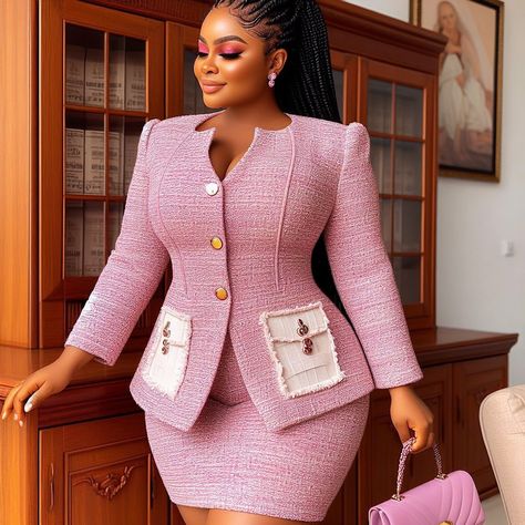 FOLAH SIGNATURE | It’s MONDAY. Don’t forget to dress awesome..#styleinspiration Which one are you recreating? Let’s us know in the comment section 👇🏾 Tag… | Instagram Folah Signature, Skirt Suit Outfit, Stylish Workwear, Plus Size Business Attire, Corporate Attire Women, Corporate Outfit, Cute Professional Outfits, Conservative Outfits, 2piece Outfits