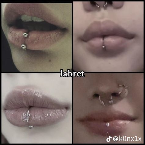 Types Of Facial Piercings, Persings Lip, Cute Peicerings Face, Lip Piercing Ring Labret, Lip Piercings, Piercing Ideas, Peircings Body Jewelry Lip, Lip Piercing Labret, Labrith Lip Piercing