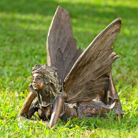 Garden Statues For Sale, Fairy Garden Ornaments, Fairy Statues, Statues For Sale, Garden Angels, Magical Garden, Vegetable Garden Design, Deck Garden, Garden Ornaments