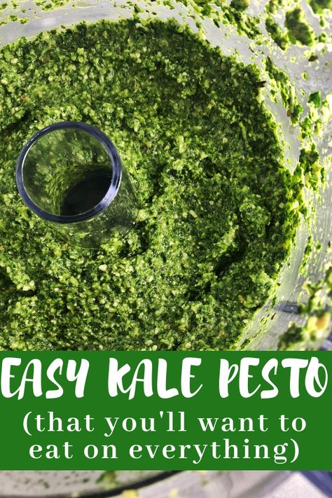 Easy Kale Pesto — Mad About Food Everything Chicken, Kale Recipes Healthy, Kale Pesto Recipe, Chou Kale, Salad Kale, Kale Pesto, Kale Recipes, Pesto Recipe, Garden Recipes