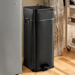 Bin Organization, Bins Organization, Hide Trash Cans, Organization Bins, Metal Trash Cans, Plastic Bin, Kitchen Organization Ideas, Bathroom Trash Can, Country Door