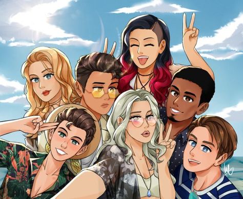 Friend Group Fanart, Cartoon Friend Group, Illustration Art Friends Group, Group Pictures With Friends Aesthetic, Friends Illustration Art Friendship, Group Of Friends Illustration, Friend Group Art, Group Of Friends Drawing, Friends Aesthetic Cartoon