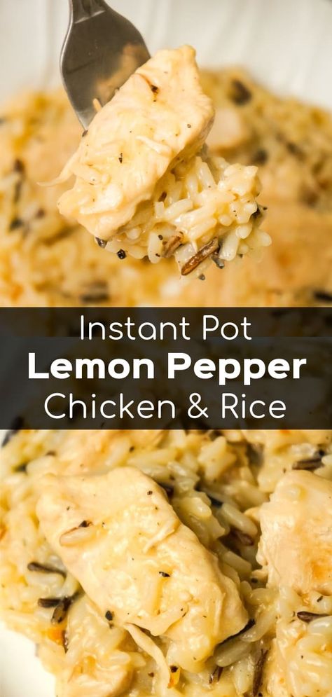 Lemon Pepper Chicken And Rice, Pepper Chicken And Rice, Long Grain And Wild Rice, Chicken Dinner Recipe, Delicious Chicken Dinners, Pot Recipes Easy, Pressure Cooker Chicken, Diner Recept, Lemon Pepper Chicken