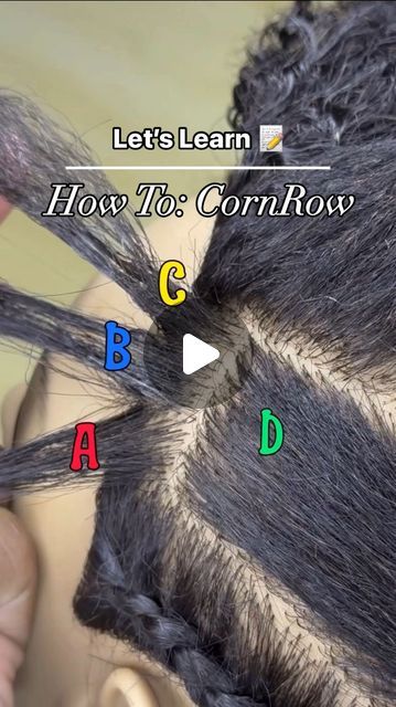 How Do You Cornrow Braid Tutorials, Braiding Cornrows Tutorial, Scalp Braids Tutorial, How Cornrows Step By Step, How To Corn Row Your Own Hair, Underhand Braid Vs Overhand, Braids I Can Do On Myself, Parting For Cornrows, How To Make Cornrows Tutorials