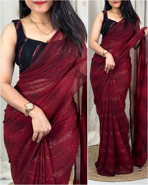 🌷Saree Collection🌷 𝐆𝐞𝐨𝐫𝐠𝐞𝐭𝐭𝐞 𝐒𝐩𝐫𝐚𝐲 𝐏𝐫𝐢𝐧𝐭 𝐒𝐚𝐫𝐞𝐞 𝐖𝐢𝐭𝐡 𝐈𝐧 𝐁𝐮𝐢𝐥𝐭 𝐅𝐮𝐫𝐫 𝐚𝐧𝐝 𝐓𝐡𝐫𝐞𝐚𝐝 𝐖𝐨𝐫𝐤🍃 * Saree Saree fabric : georgette Saree work : Spray print Saree length : 5.5 meter Blouse(Unstitch) Blouse Fabric : Blooming Georgette Blouse Length : 0.80 MTR 𝐑𝐚𝐭𝐞 : 𝟐𝟓𝟓𝟎/- . To Join What's Up Group-https://chat.whatsapp.com/LNBy1EGpoy90IPNPTvIiDv . 𝐑𝐞𝐬𝐞𝐥𝐥𝐞𝐫 𝐩𝐥𝐞𝐚𝐬𝐞 𝐜𝐨𝐧𝐭𝐚𝐜𝐭 𝐭𝐡𝐢𝐬 𝐍𝐮𝐦𝐛𝐞𝐫 - 𝟗𝟔𝟏𝟏𝟏𝟑𝟒𝟒𝟎𝟎 . CLICK HERE TO ORDER 👇 Visit our website - https://www.griiham.in/products/georgette-spray-print-saree-with-... New Dress Design Indian, Thread Work Saree, Long Skirt And Top, Silk Kurti Designs, Spray Print, Saree Blouse Styles, Saree Georgette, Simple Saree Designs, Black Color Combination