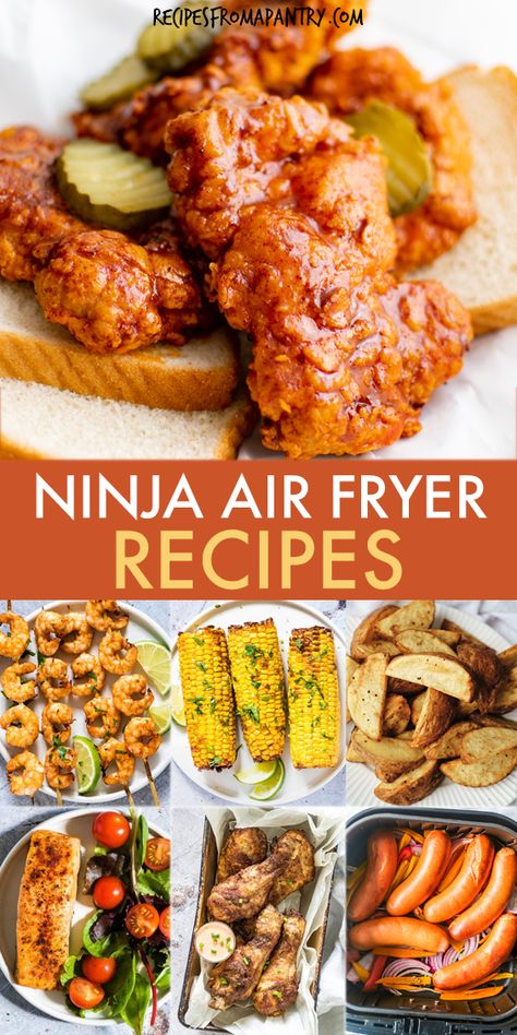 These easy Ninja Air Fryer recipes are a great way to cook up something quick in the Ninja Air Fryer and Grill or Ninja Foodi for breakfast, lunch, easy dinner and dessert. It includes chicken wings, Ninja air fryer chicken recipes, french fries, fish, nachos, burgers, Ninja Air Fryer vegetable recipes, Ninja Air Fryer steak and more. Click for the best Ninja Air Fryer Recipes #airfryer #ninja Ninja Foodi Air Fry Oven Recipes, Best Ninja Air Fryer Recipes, Ninja Air Fryer Baking Recipes, Ninja Duel Air Fryer, Air Fryer Recipes For Two People, Ninja Foodi Air Fryer Oven Recipes, Ninja Air Fryer Toaster Oven Recipes, Foodie Ninja Recipes, Ninja Foodi Digital Air Fryer Oven Recipes