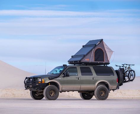 Chris Cordes on Instagram: “Vanlife is awesome, and @brattneyb Sprinter is beyond comfortable, but sometimes I still get the urge to go camping. I think I’ll do just…” Ford Excursion Diesel, Truck Conversion, Overland Gear, Trucks Ford, Expedition Portal, Tonka Truck, Expedition Truck, Porsche Motorsport, Cold Weather Camping