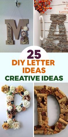 Want to add some cool and creative ideas for art to your home? The 23 Cool DIY Letter Ideas is what you are looking for. Whether you love cool DIY pallet sign Creative Alphabet Letters Design, Big Letter Decor, Initials Decorations, Decorated Letters For Wall, Diy Wedding Letters, Wooden Letter Decoration Ideas, Wall Letters Decor, Wedding Letters Decor, Painted Letters Diy