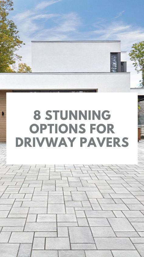 Paver Garden Ideas, Concrete Backyard Ideas, Grass Pavers Driveway, Driveway Pavers Design, Paver Driveway Ideas, Driveway Ideas Cheap, Front Driveway Ideas, Concrete Pavers Walkway, Pavers Walkway