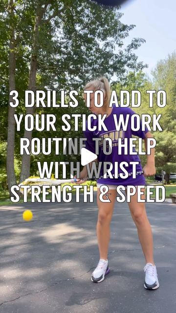 Maddhouse Lacrosse by Maddie Epke on Instagram: "3 Drills I use with my Gait Draw M stick that help me strengthen my stick work and wrist work! Try it out! • • • @maddie.epke" How To Play Lacrosse, Lax Drills, Lacrosse Drills, Lacrosse Practice, Lacrosse Sticks, Work Routine, Lacrosse, Drills, Try It