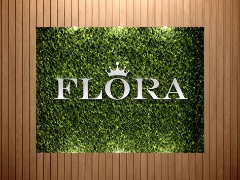 Logo mockup on green grass flora with st... | Premium Psd #Freepik #psd #mockup Grass Design On Wall, Grass On Wall Decor, Grass Logo Design, Green Wall With Logo, Office Green Wall, Shop Board Design, Strip Wood, Medical Shop, Makeup Backgrounds