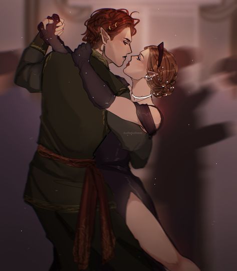 Eris Vanserra Fanart Acotar, Nesta Dancing With Eris, Eris Acotar Fanart, Eris Vanserra Fanart, Nesta And Eris, Eris Acotar, Eris Vanserra, Bookish Fanart, Sjm Universe