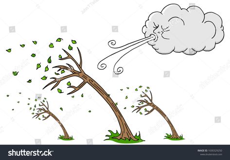 An image of a Windy Day Trees and Cloud Blowing Wind cartoon. #Ad , #SPONSORED, #Day#Trees#image#Windy Cloud Blowing Wind, Wind Cartoon, Wind Pictures, Wind Drawing, Blowing Wind, Cartoon Clouds, Hand Crafts For Kids, Cloud Drawing, Tree Drawing