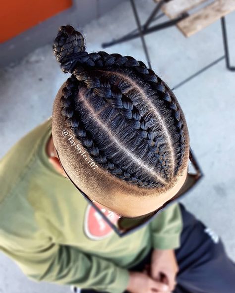 3 cornrows braids for men Cornrow Braids Men, Braid Styles For Men, Boy Braids Hairstyles, Cornrow Hairstyles For Men, Braids For Boys, Braided Hairdo, Mohawk Hairstyles, Braided Ponytail Hairstyles, Two Braids