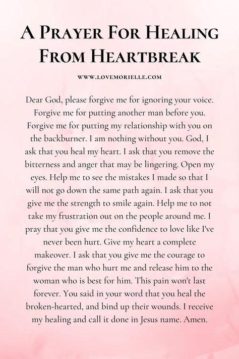 Heal From Heartbreak, Praying Room, Journal Prompts For Healing, Prompts For Healing, Prayer Of Praise, Turtle Doves, After A Breakup, Everyday Prayers, Stop Feeling