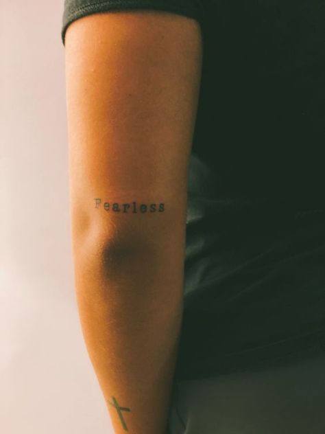 Fearless Tattoo Fonts for tattoos #fontsfortattoos tattoo #tattoo tattoos #tattoos fonts #fonts font #font 7.65 Word Tattoos On Arm Men, Tattoo Typewriter Font, Print Font Tattoo, Name Tattoos On Neck, Typerighter Font Tattoo, Typewriter Font Tattoo Arm, Fearless Tattoo Font, Fearless Tattoo Men, Tattoo Text Font