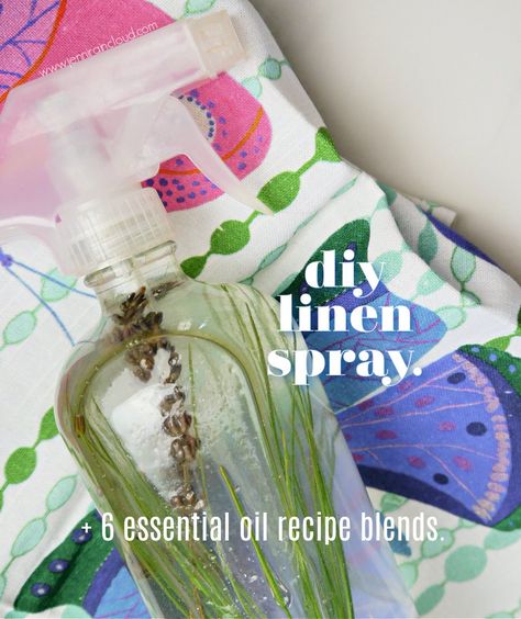 DIY Linen Spray Homemade Linen Spray, Linen Spray Recipe, Linen Spray Essential Oils, Diy Linen Spray, Sleeping Essential Oil Blends, Diy Room Spray, Homemade Beauty Recipes, Spa Time, Essential Oils Cleaning