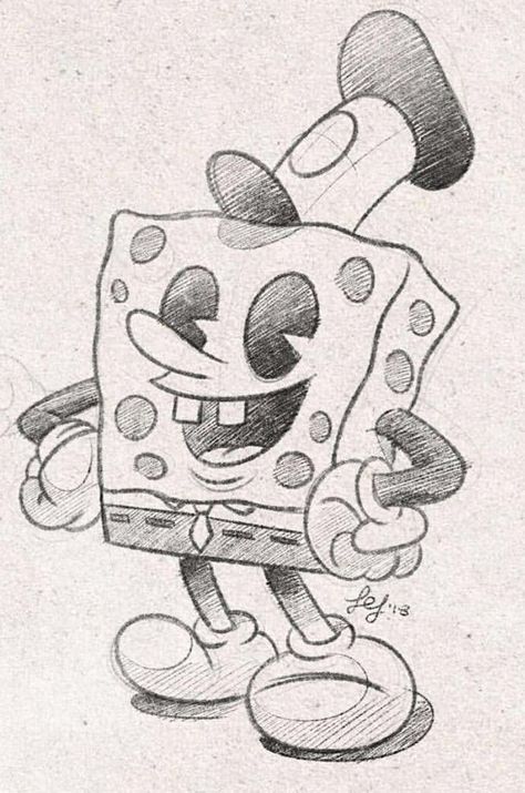 Creative Cartoon Characters, Graffiti Drawing Doodles, Graffiti Cartoon Characters, Spongebob Doodles, Drawing Ideas Spongebob, Robotic Drawing, Graffiti Drawing Sketches, Cartoon Spongebob, Dark Woods