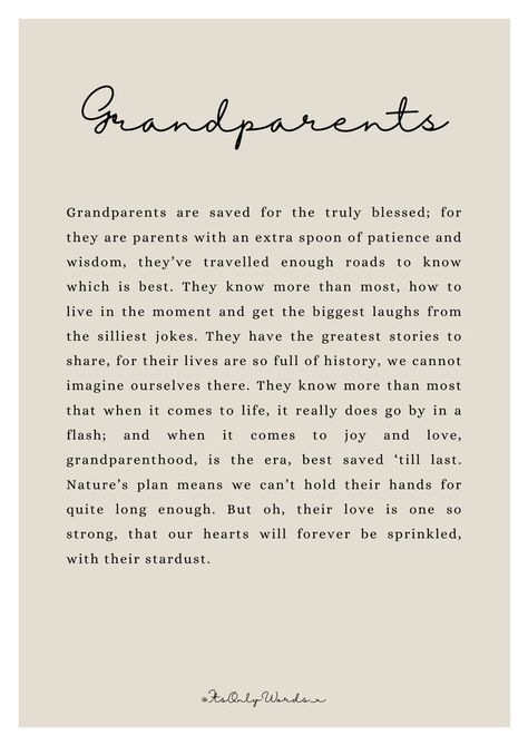 Grandparents Poem Print - Etsy Quotes About Grandparents, Poems About Grandparents, Grandparents Poem, Grandad Quotes, Grandparents Day Poem, Parents Poem, Grandparent Quotes, Grandma Poem, Love My Son Quotes