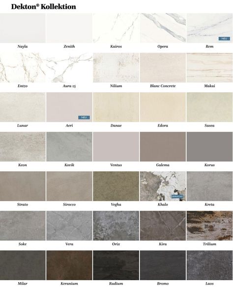 Dekton Kitchen, Cosentino Dekton, 10 Marla House Plan, Küchen In U Form, Interior Design Portfolio Layout, Kitchen Mood Board, Stone Interior, Countertop Colours, Kitchen Surfaces