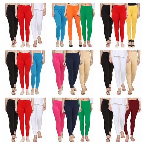 Ankle Length Leggings, Early Christmas Shopping, Legging Outfits, Womens Leggings, White Beige, Outfits With Leggings, Christmas Shopping, Women's Leggings, Red Yellow