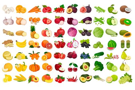 Vegetables, fruits and berries #ad , #objects#Fruits#vegetables#pack Pictures Of Fruits And Vegetables, Fruits And Vegetables Pictures, Vegetable Pictures, Fruit Picture, Kids Memories, Small Pictures, Red Fruit, Fruits Vegetables, The Pack