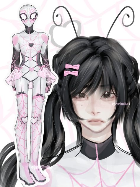 y2k korean manhua manhwa manga cute cutecore dark grey animeart artwork illustration digital painting anime boy art reference pose painting boy girl 2000s anime emo gothic alt Fem Spidersona, Wolf Spider Spidersona, Spidersona Oc Girl, Men Oc Art, Spider Sona Ideas, Spidersona Girl, Female Spiderman Oc, Spiderman Oc Suit Female, Spidersona Female