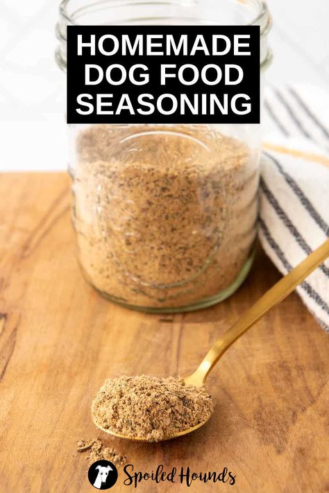 This Homemade Dog Food Seasoning is loaded with flavor and beneficial nutrients. Sprinkle this healthy DIY mix on your pup’s food or use it when making dog treats. Get the easy recipe and find out how to make the best seasoning for dog food with freeze dried liver and herbs. Dog Food Seasoning Diy, Heart Healthy Dog Food Recipes, Seasoning For Dog Food, Dog Topper Recipe, Homemade Dog Food Storage, Homemade Kibble Dog Food, Make Dog Food Homemade, Dog Bubbles Recipe, Diy Dog Supplements