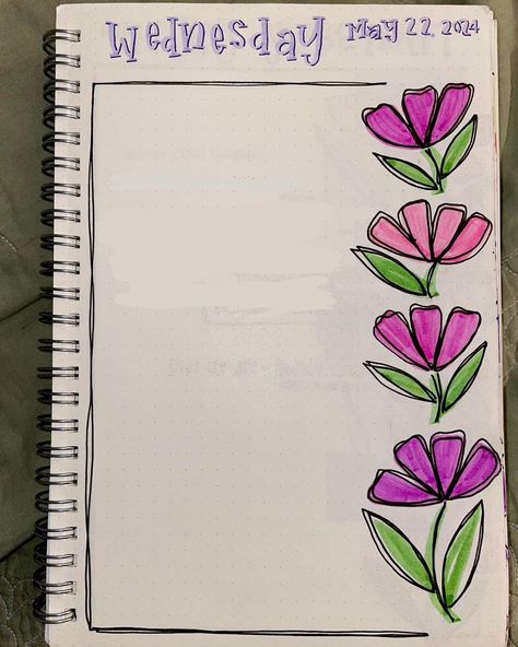 Journal pages for the week of May 20, 2024. Didn't really have a theme for the week...was more trying things out. I think Monday and Saturday were my favorite. ¯\_(ツ)_/¯ #justtamar #journalart #drawingeveryday #handdrawn #bujoart #creativejournaling #handdrawnart Journal Page Decoration Ideas, Front Page Designs For Assignment, Project File Ideas, Front Page Ideas, Journaling Doodles, Doodle Notebook, Cover Page Design, Instagram Journal, Project Cover Page