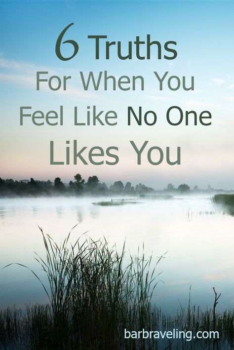 Do you ever feel like no one likes you? Often we believe lies that make us feel that way. Here are 6 lies and 6 truths that will help. No One Likes Me, Bible Teaching, Bible Study Help, Christian Relationships, About Jesus, Daughters Of The King, Bible Studies, Verse Of The Day, Christian Living