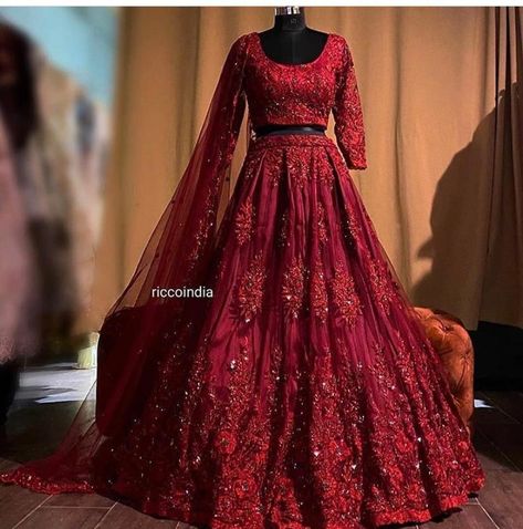 Order #ssr148 Butterfly NET with Embroidery work Lehenga CHOLI on WhatsApp number +919619659727 or ArtistryC.in Pakistani Bridal Red, Burgundy Lehenga, Bridal Red Lehenga, Lehenga For Bride, Lehenga Heavy, Indian Bridesmaid Dresses, Indian Bridesmaids, Butterfly Net, Lehenga Choli Wedding