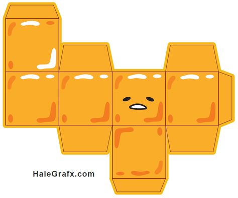 Paper Craft 3d Free Printables, Paper Crafts Templates Printable Cute, 3d Paper Templates Free Printable, Paper Crafts 3d Free Printables, Cute Paper Craft Template, Gudetama Papercraft, Cute Paper Crafts Templates, 3d Paper Art Templates Free Printable, Diy Gudetama